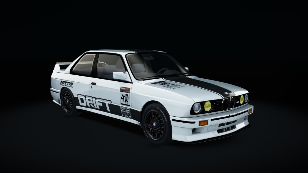 BMW M3 E30 Drift, skin Nitto_White