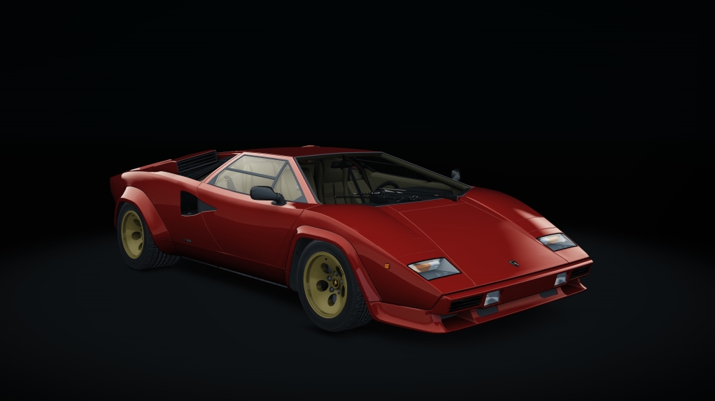 Lamborghini Countach S1, skin 0_rosso_siviglia_gold