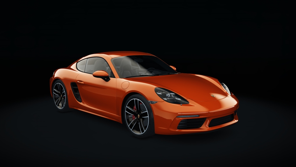 Porsche 718 Cayman S, skin 02_lava_orange